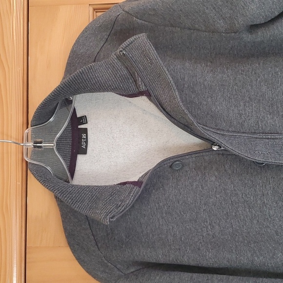 Apt 9 Mens L grey sweater jacket - Picture 4 of 5